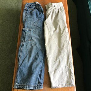 Boys Levi jeans and tan Izod pants  16 Husky